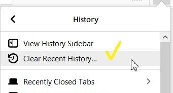 آموزش تصویری حذف تاریخچه مرورگر فایرفاکس