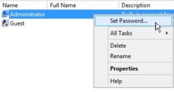 آموزش تصویری تغییر پسورد windows server 2012