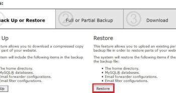 آموزش Restore بک آپ در سی پنل