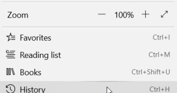 آموزش حذف تاریخچه مرورگر microsoft edge