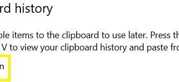 فعال سازی قابلیت clipboard history در ویندوز 10