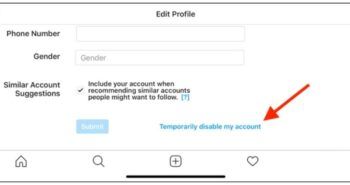 آموزش غیر فعال کردن موقت حساب اینستاگرام